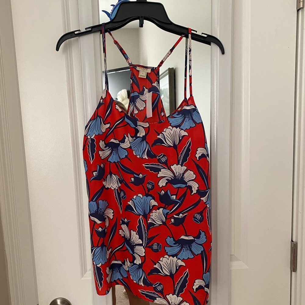 J. Crew Satin Racerback Tank